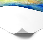 Bear Santa Watercolor Art Poster Paper (Ecke)