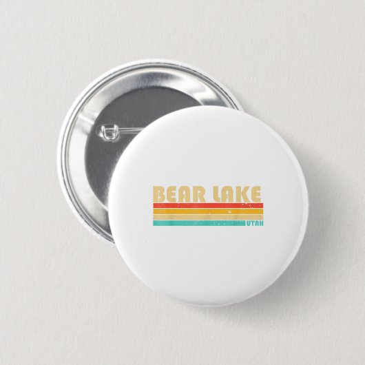 BEAR SEE UTAH Fishing Camping Sommer Button (Vorne & Hinten)