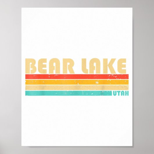 BEAR SEE UTAH Fishing Camping Sommer Poster (Vorne)