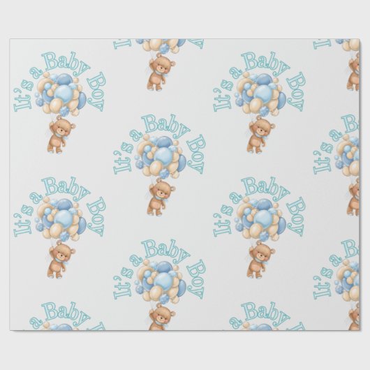 Bear Sein Junge Geschenkpapier (Flach)