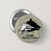 Bear Shadow Puppet Hand Vintag Button (Vorne & Hinten)