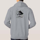 Bear Shadow Puppet Hand Vintag Hoodie (Rückseite)
