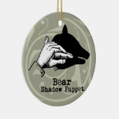Bear Shadow Puppet Hand Vintag Keramikornament (Rechts)