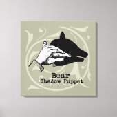 Bear Shadow Puppet Hand Vintag Leinwanddruck (Vorderseite)