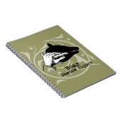 Bear Shadow Puppet Hand Vintag Notizblock (Rechte Seite)