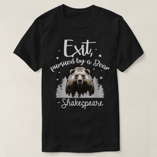 Bear Shakespeare-Skriptthea beenden T-Shirt (Design vorne)