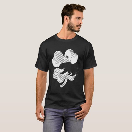 Bear Shamrock St Patrick's Day Irish Clover Saint T-Shirt (Vorne ganz)