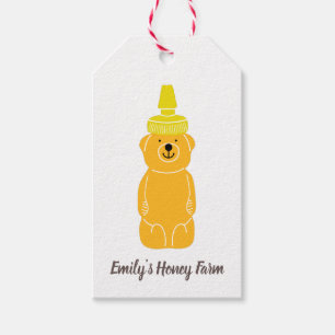 Bear Shaped Honey Flasche Custom Krawatte on Geschenkanhänger