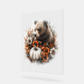 Bear Shirt Country Pumpkin Acrylschild (Winkel)