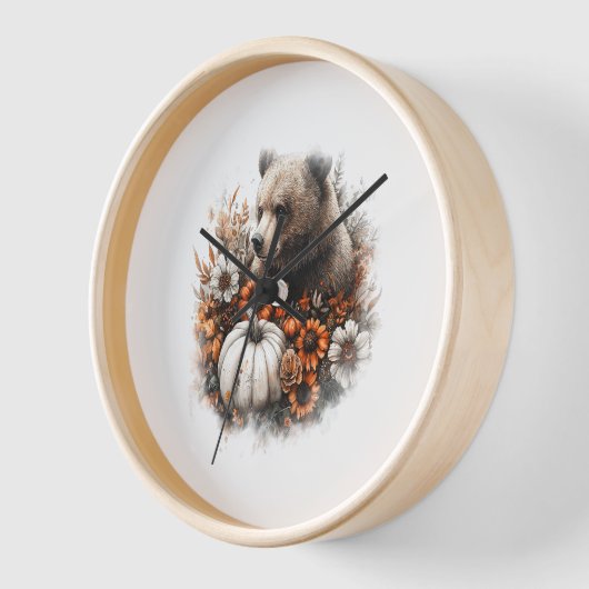 Bear Shirt Country Pumpkin Uhr (Winkel)