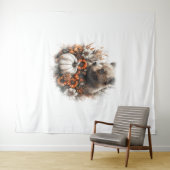 Bear Shirt Country Pumpkin Wandteppich (Beispiel (Horizontal))