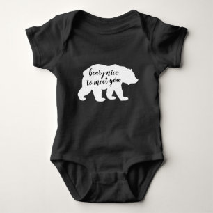 Bear Silhouette schön, dich zu treffen Baby Strampler