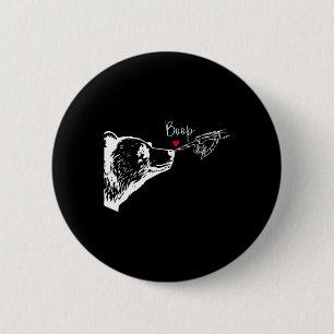 Bear Skeleton Boop Bear Funny Halloween Girl Men W Button