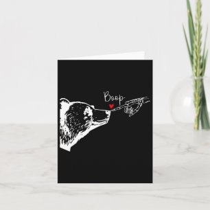 Bear Skeleton Boop Bear Funny Halloween Girl Men W Karte