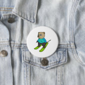 Bear Skier Ski Button (Beispiel)