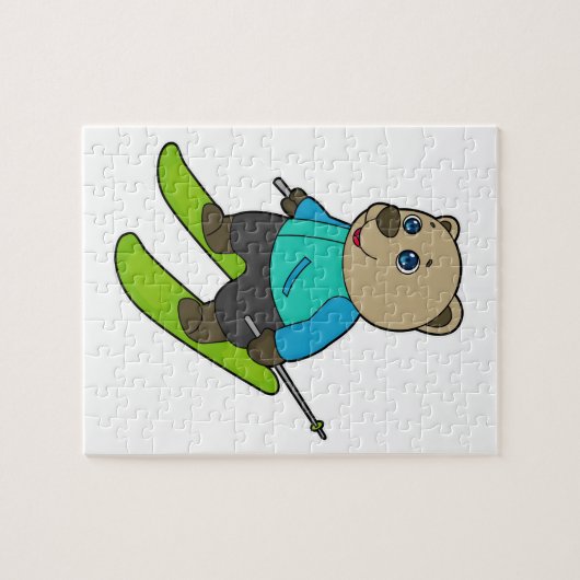 Bear Skier Ski Puzzle (Horizontal)