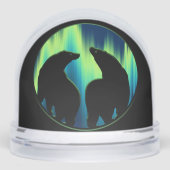 Bear Snow Globe Custom Aurora Bear Snow Globes Schneekugeln (Vorderseite)