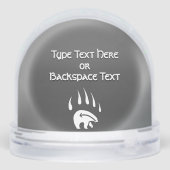 Bear Snow Globe Custom Native Bear Claw Snow Globe Schneekugeln (Rückseite)