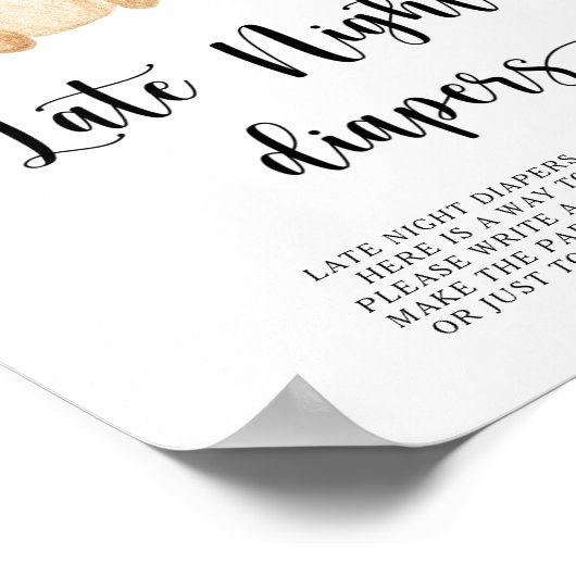 Bear \ Spate night diaper Spiel Poster (Ecke)