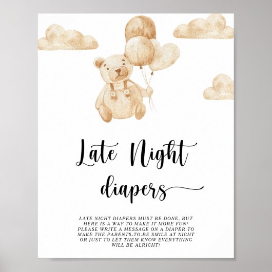 Bear \ Spate night diaper Spiel Poster (Vorne)
