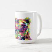 Bear Spirit Animal Pop Art Kaffeetasse (VorderseiteRechts)