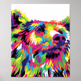 Bear Spirit Animal Pop Art Poster