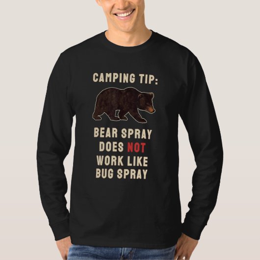 Bear Spray Bug Spray Camping Redewendungen T-Shirt (Vorderseite)