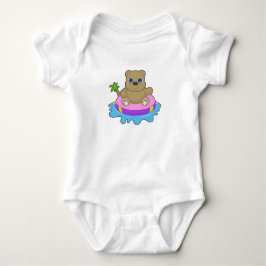 Bear Summer Lifebuoy Baby Strampler