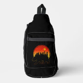 Bear Sunset City Crossbody Bag (Vorderseite)