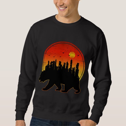 Bear Sunset City Sweatshirt (Vorderseite)