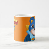 🦸 ♂️ Bear SuperHero Individuelle Name, Initial Kaffeetasse (Mittel)