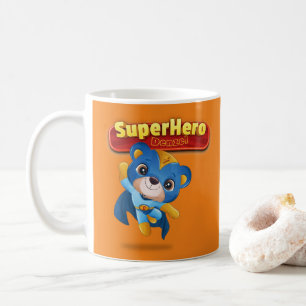 🦸 ‍ ♂️ Bear SuperHero Individuelle Name,  Kaffeetasse