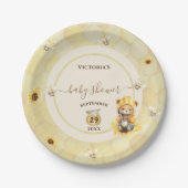 Bear Sweet Honey Bee Baby Dusche Pappteller (Vorderseite)