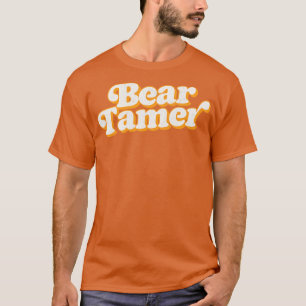 Bear Tamer verblasste Vintage Stilgestaltung T-Shirt
