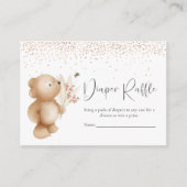 Bear & The Bear Diaper Raffle Baby Duschspiel Begleitkarte (Vorderseite)