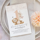 Bear & The Bear Einladung zum ersten Geburtstag