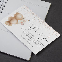 Bear & The Bee Baby Dusche Dankeskarte