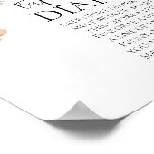 Bear & The Bee Baby Dusche Spate Night Diaper Poster (Ecke)