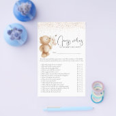 Bear & The Bee 'Guess Who' Baby Shower Game Flyer (Einzeln)