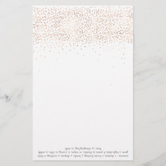 Bear & The Bee 'Word Scramble' Baby Shower Game (Rückseite)