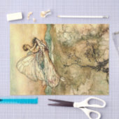 "Bear the Changeling" Fee Art von Arthur Rackham Seidenpapier (Handwerk)