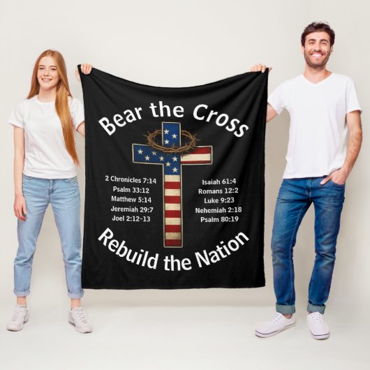 Bear the Cross - Rebuild the Nation Fleecedecke (Beispiel)
