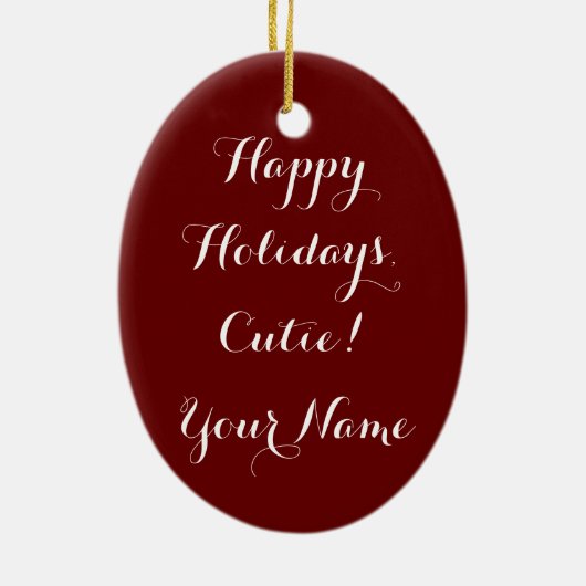 Bear the Malshi Oval Weihnachtsschmuck (Hinten)