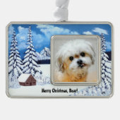 Bear the Malshi Winter WonderOrnament Rahmen-Ornament Silber (Vorderseite)