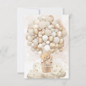 Bear Theme Bearly Wait Gold Baby Dusche Dankeskarte (Rückseite)