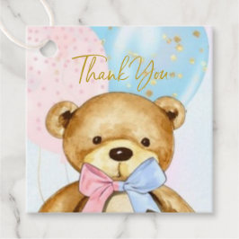 Bear Theme Gender Reveal Gastgeschenk Gift Tags Geschenkanhänger