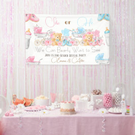 Bear Theme Gender Reveal Party Willkommen Banner