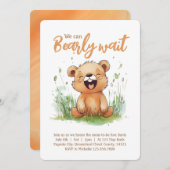 Bear Themed Baby Dusche Einladung (Vorne/Hinten)