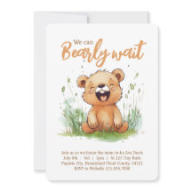 Bear Themed Baby Dusche Einladung
