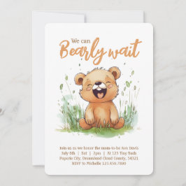 Bear Themed Baby Dusche Einladung